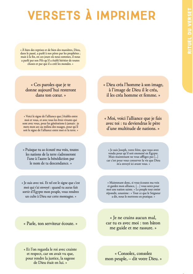 Versets à imprimer