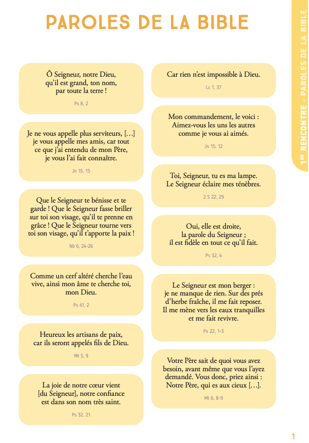 Paroles de la Bible