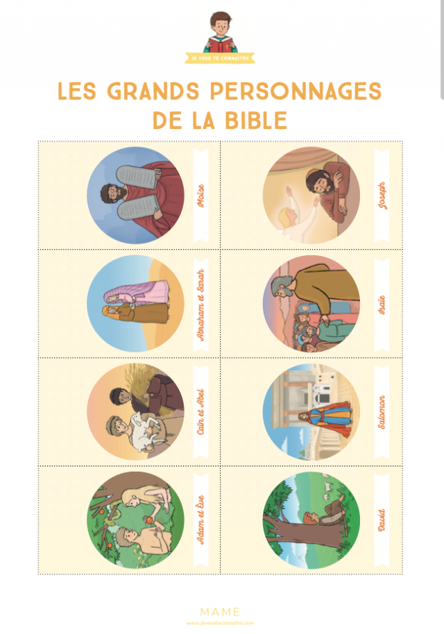 Jeu des grands personnages de la Bible