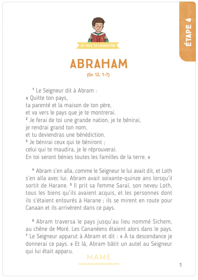 Texte biblique ÉTAPE 4