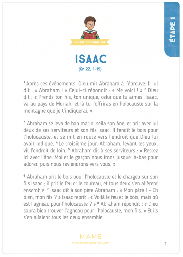Texte biblique ÉTAPE 1