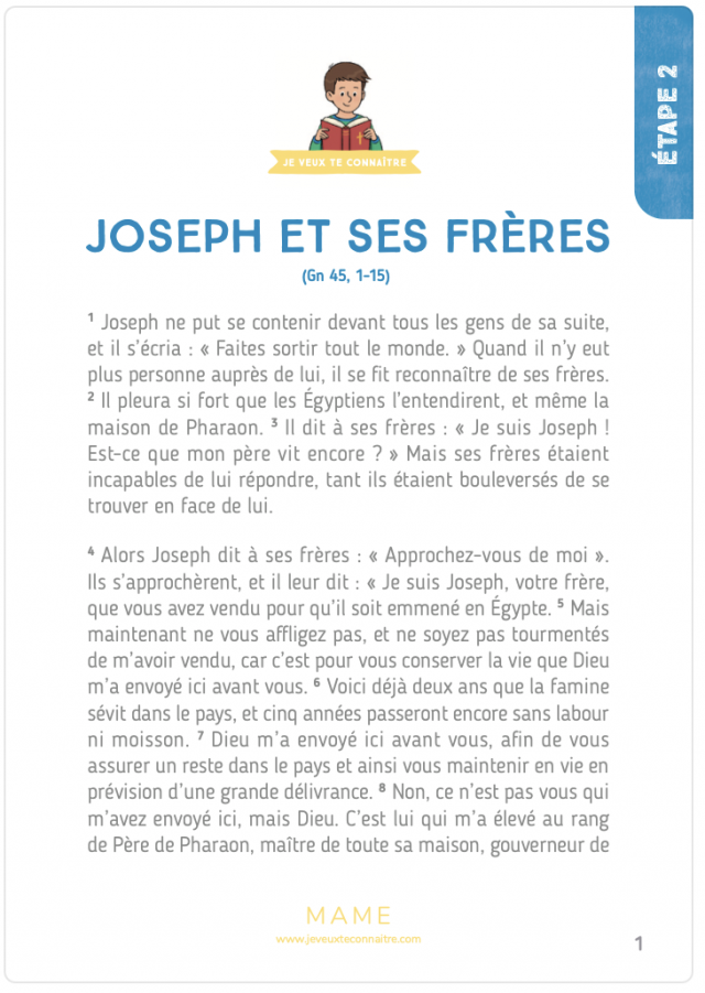 Texte biblique ÉTAPE 2
