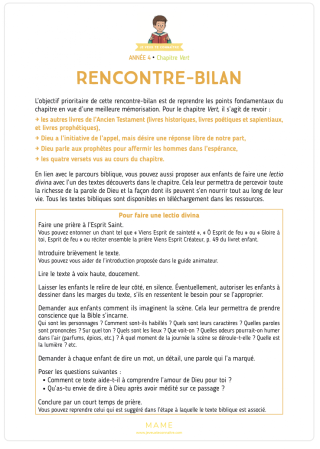 Rencontre bilan chapitre VERT