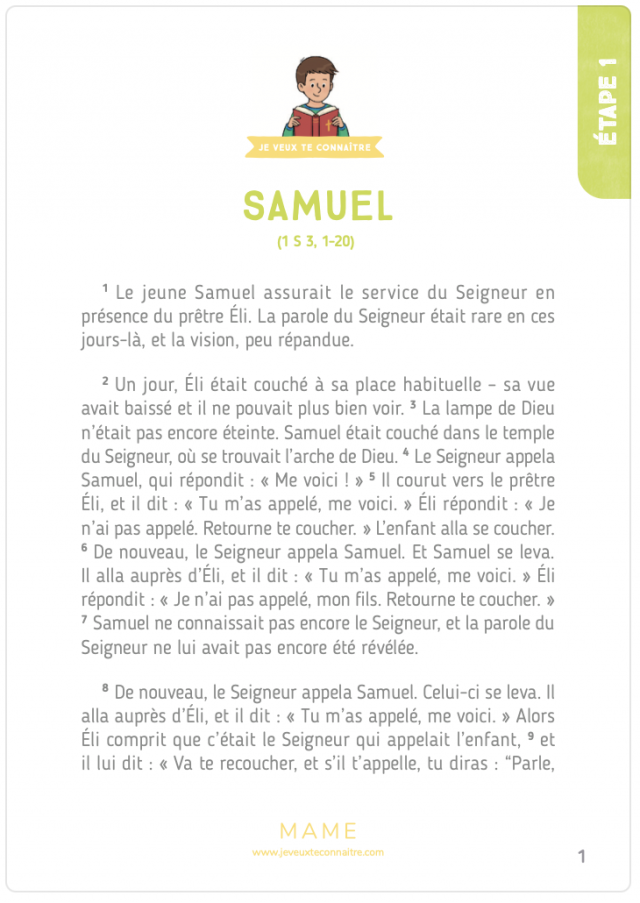 Texte biblique ÉTAPE 1