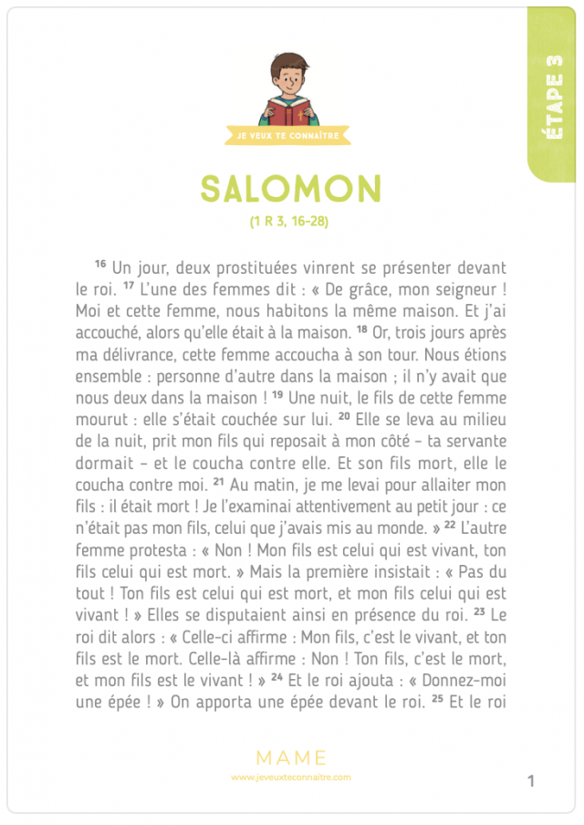 Texte biblique ÉTAPE 3