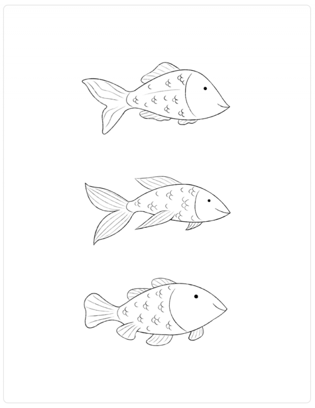 Silhouettes de poissons