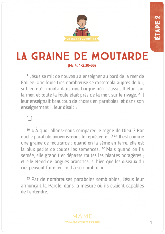 Texte biblique ÉTAPE 2