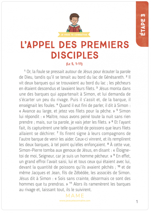 Texte biblique ÉTAPE 3