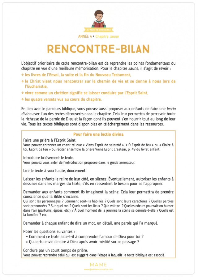 Rencontre bilan chapitre JAUNE
