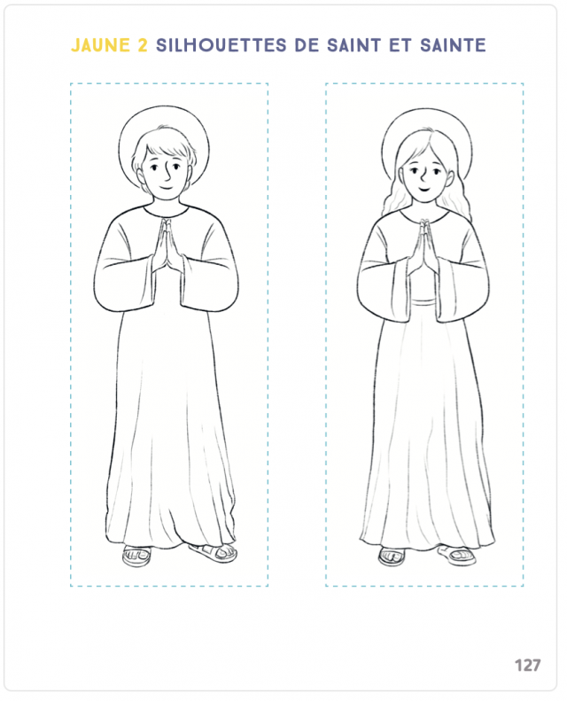 Silhouettes de saint et de sainte