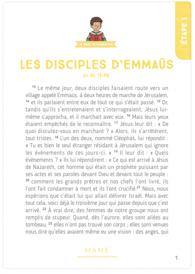 Texte biblique ÉTAPE 1