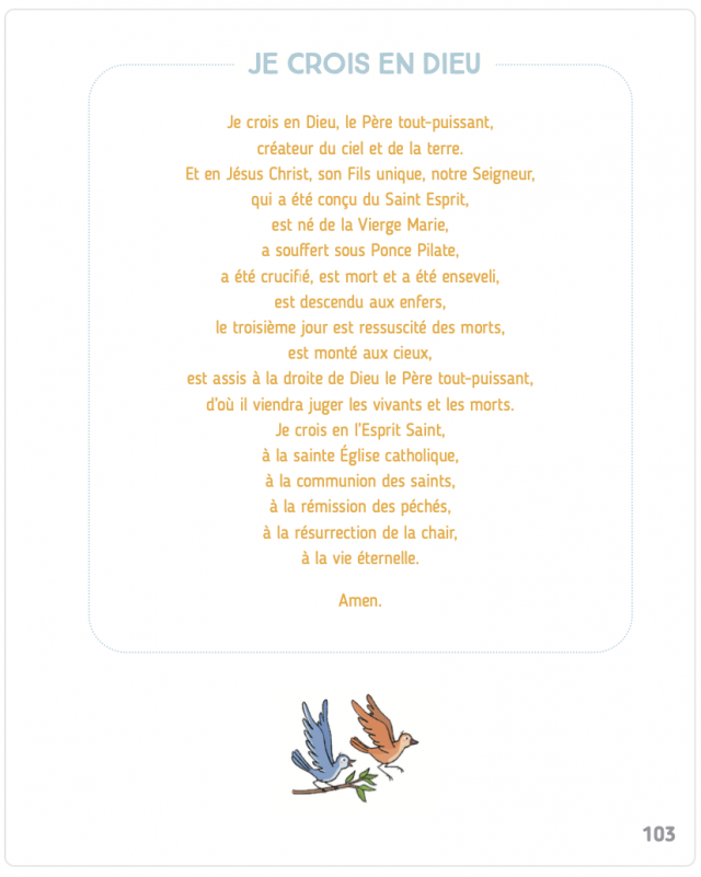 Prière du chapitre - Je crois en Dieu