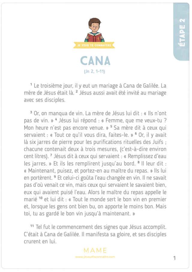 Texte biblique ÉTAPE 2