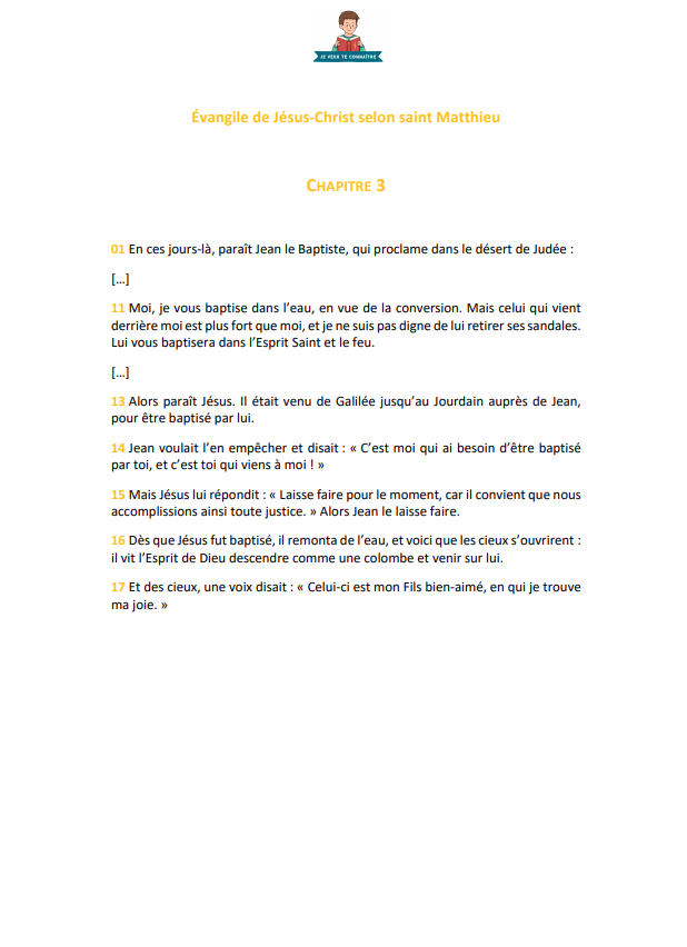 Évangile de Jésus-Christ selon saint Matthieu