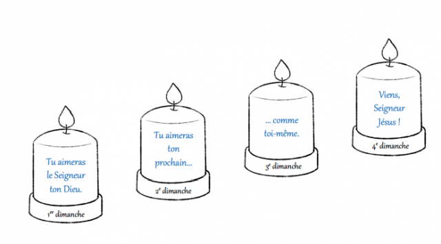 4 bougies à imprimer
