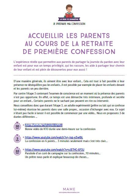 Pistes pour accueillir les parents lors de la retraite 