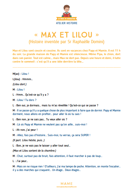 Atelier HISTOIRE - Max et Lilou