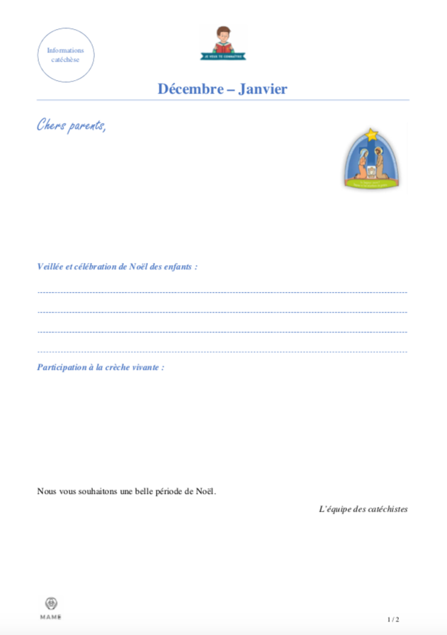 Exemple lettre d'information