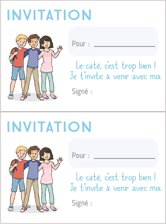 Les cartes d'invitation