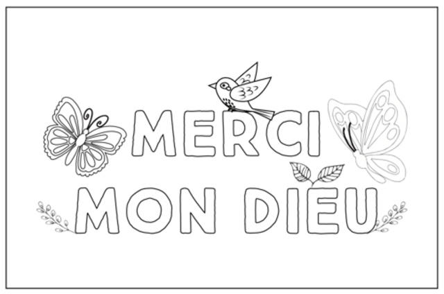 Carte Merci mon Dieu